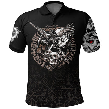 Viking Warrior Polo Shirt Odin Tattoo RLT12