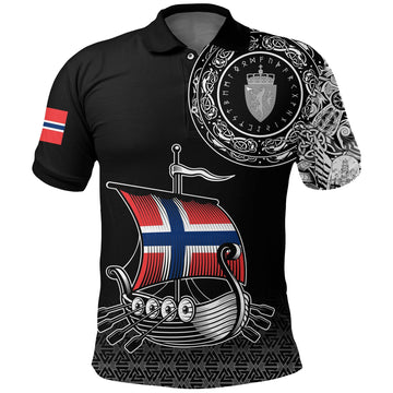 Viking Polo Shirt Norwegian Drakkar RLT12