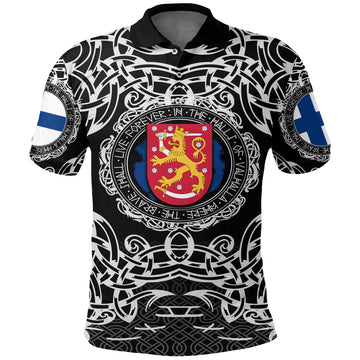 Viking Polo Shirt Finland Viking Pattern RLT12