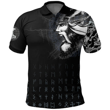 Viking Polo Shirt Warrior Tattoo 3D RLT12
