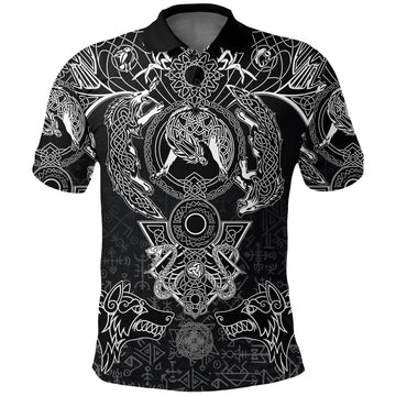 Viking Polo Shirt Fenrir and Skoll and Hati RLT12