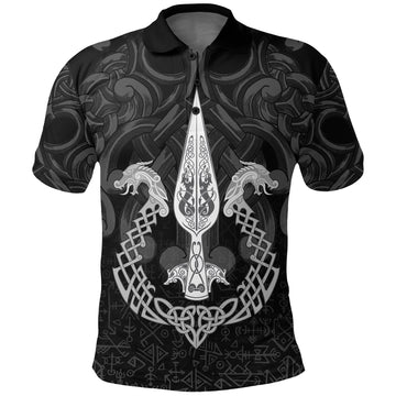 Viking Polo Shirt Gungnir Of Odin and Drakkar RLT12