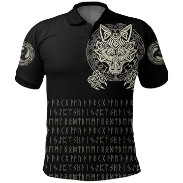 Viking Polo Shirt Nordic Wolves RLT12
