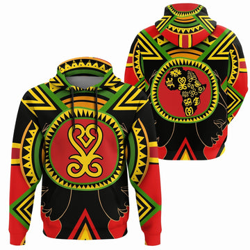 African Hoodie Adinkra Sankofa Pullover