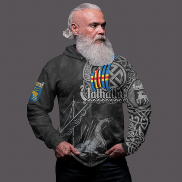 Viking Clothing Viking land Drakkar Zip Hoodie RLT12