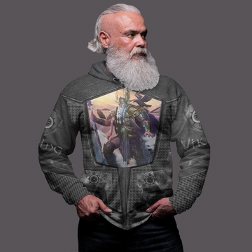Viking Clothing Armor 3D Style Viking Odin Zip Hoodie RLT12