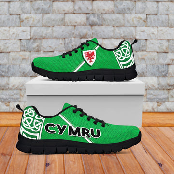 Wales Football Sneakers Come On Welsh Dragons With Celtic Knot Pattern LT14
