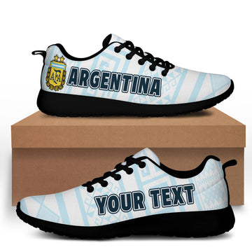 (Custom Personalised) Argentina Football 2022 Sporty Sneakers Vamos La Albiceleste LT14