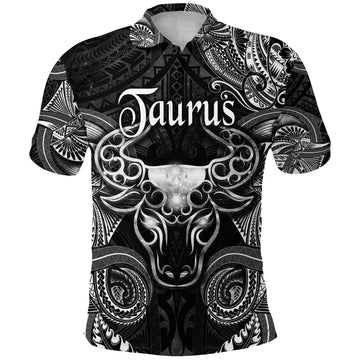 Taurus Zodiac Polynesian Polo Shirt Unique Style Black LT8
