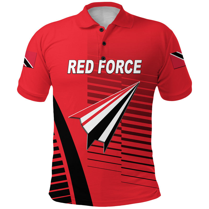 Custom Trinidad And Tobago Cricket Red Force Polo Shirt Simple Style LT8