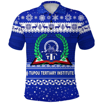 Tupou Tertiary Institute Christmas Tonga Polo Shirt Simple Style LT8