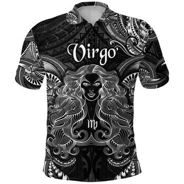 Virgo Zodiac Polynesian Polo Shirt Unique Style Black LT8