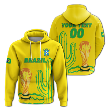 Custom Brazil Champion Football 2022 Hoodie LT12