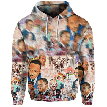 Civil Rights Leaders Hoodie Color Painting Style LT8