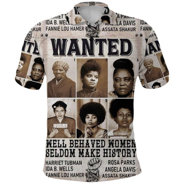 Civil Rights Female Leaders Polo Shirt Wanted Version LT8