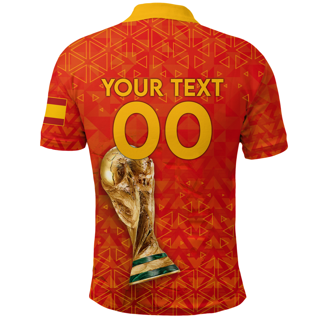 Custom Spain Polo Shirt Football 2022 LT2