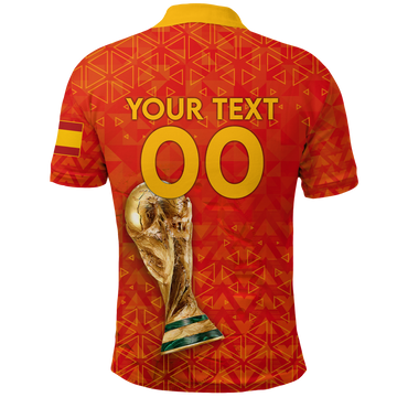 Custom Spain Polo Shirt Football 2022 LT2