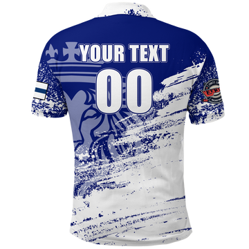 Custom Finland Polo Shirt Suomi Leijonat Hockey LT2