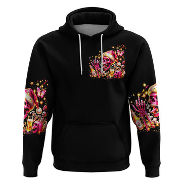 Christmas Skull Hoodie Ho Ho Holy Shit I'm Drink DT01