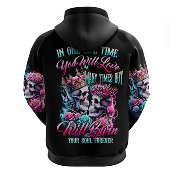 Couple Skull Hoodie In One Life Time You Will Love Many Time But One Love DT01