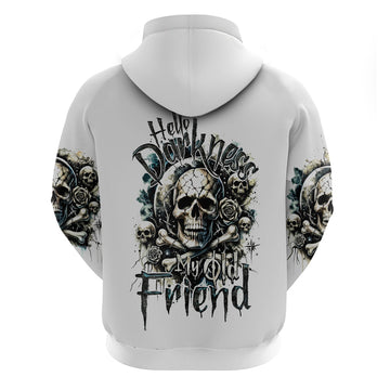 Black Skull Hoodie Hello Darkness My Old Friend DT01