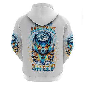 Wolf Skull Hoodie You First Mistake Was Thinking I Was One Of The Sheep DT01