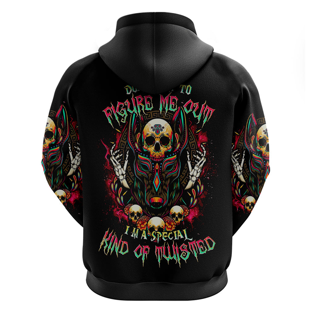 Anubis Skull Hoodie Skull Anubis Don't Try To Figured Me Out DT01