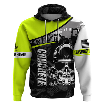 Concrete Finisher Skull on Site Hoodie DT02
