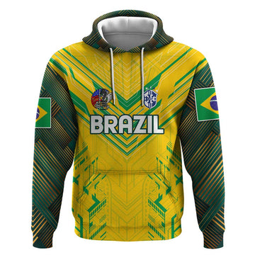Brazil Football 2024 Hoodie Selecao Bright Yellow DT02