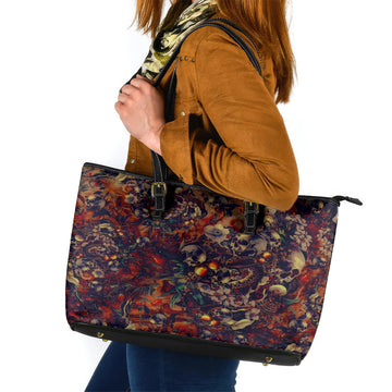 Isabell Skull Art Leather Tote Bag DT02