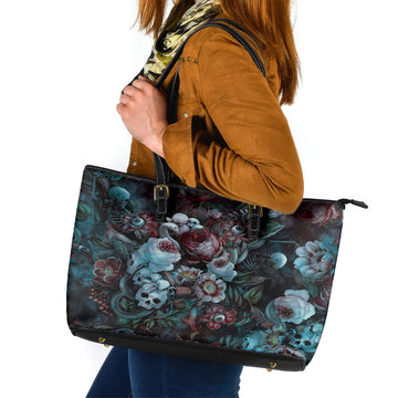 Eyes of Darkness Leather Tote Bag DT02