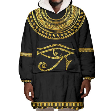 Eyes Of Horus Wearable Blanket Hoodie Egyptian Art DT02