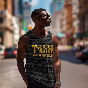 Personalized Truth Know Thyself Men Tank Top Eye of Horus and Ankh DT02
