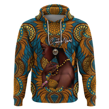 Personalized Black Girl Flora Hoodie African Women DT02