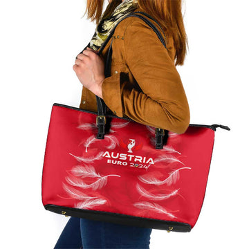 Austria Football 2024 Leather Tote Bag Trophy Wing Style DT02