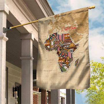 Personalized Africa On World Map Garden Flag DT02