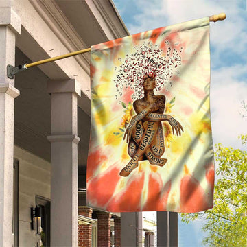 Black Queen Tie Dye Garden Flag DT02