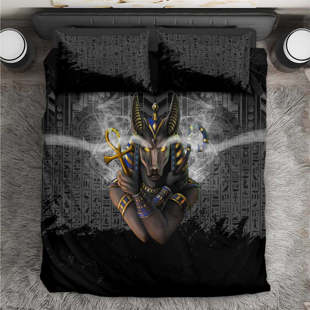Anubis Bedding Set Egypt Pattern Black DT02