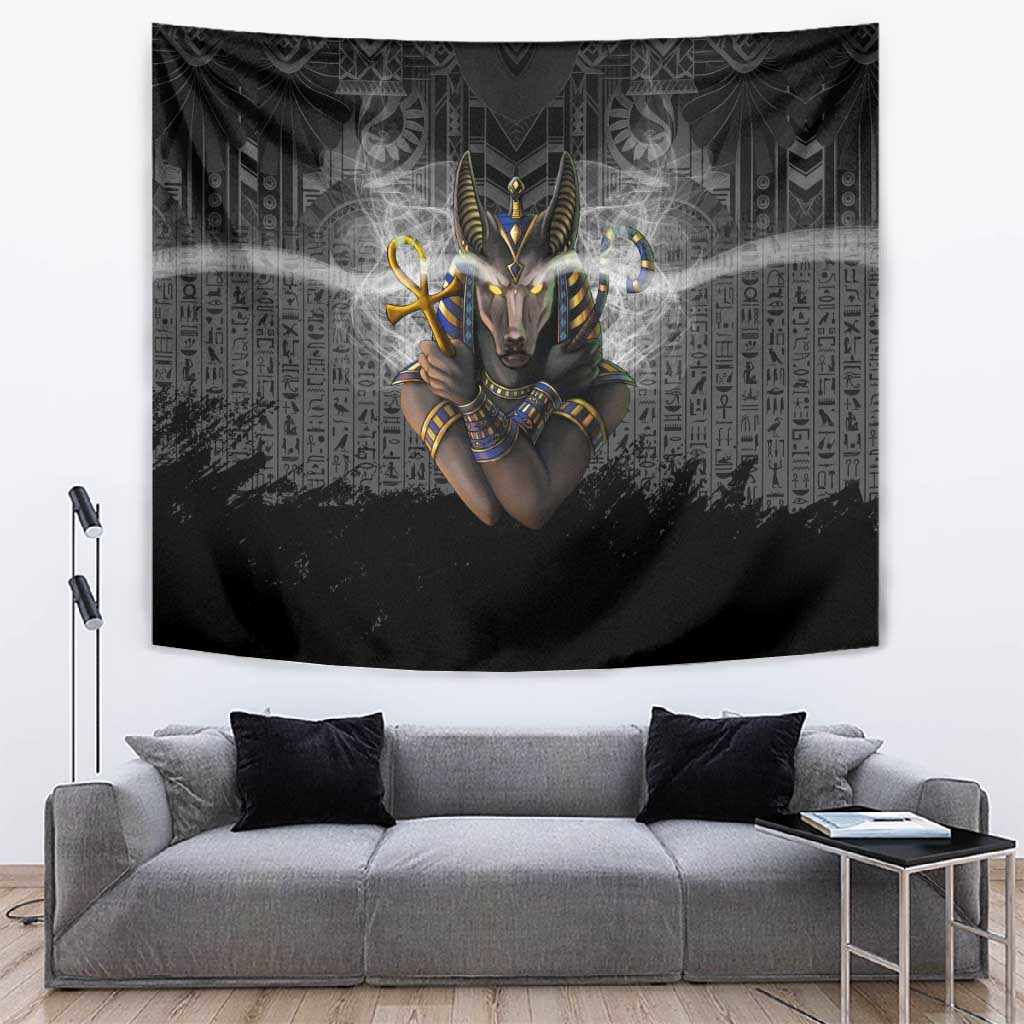 Anubis Tapestry Egypt Pattern Black DT02