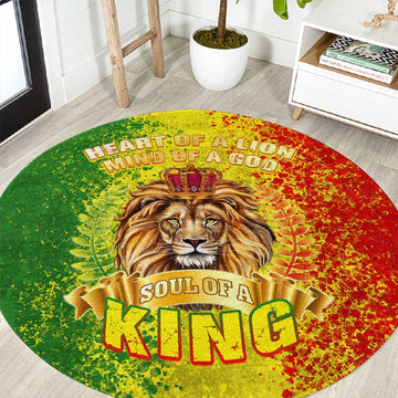 King's African Spirit Round Carpet Heart of A Lion DT02
