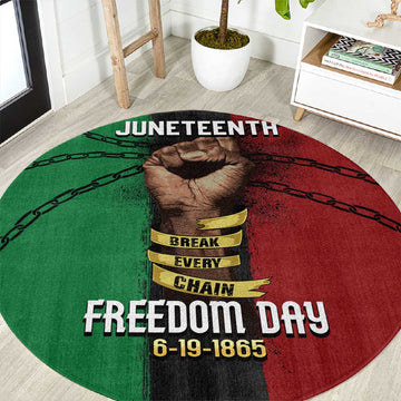 Juneteenth Freedom Day Round Carpet Black Pride Month DT02
