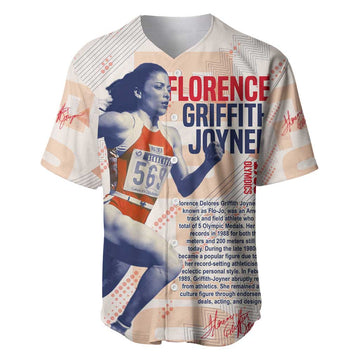 The Phenomenal Woman Flo-Jo Baseball Jersey 1988 Olympic DT02