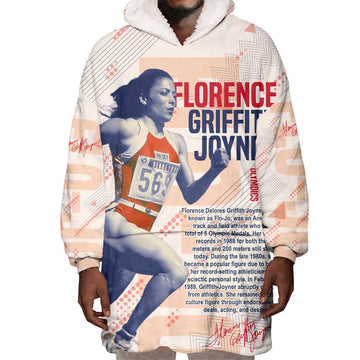 The Phenomenal Woman Flo-Jo Wearable Blanket Hoodie 1988 Olympic DT02