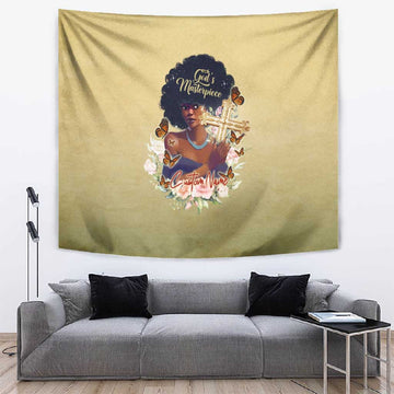 Personalized I Am God's Masterpiece Tapestry African Women DT02
