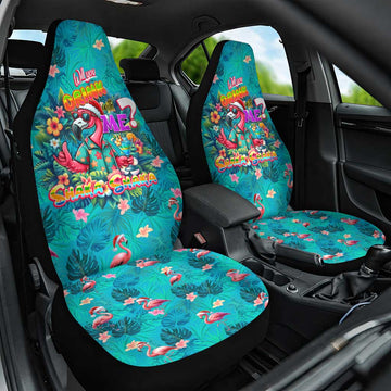 Tropical Flamingo Christmas Car Seat Cover Shaka Shaka Will You Drink With Me DT02