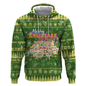 Merry Christmas Switzerland Hoodie Xmas Travel Map DT02