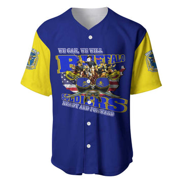 We Can We Will Buffalo Soldiers Baseball Jersey Us Army Ready and Forward DT02