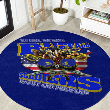 We Can We Will Buffalo Soldiers Round Carpet Us Army Ready and Forward DT02