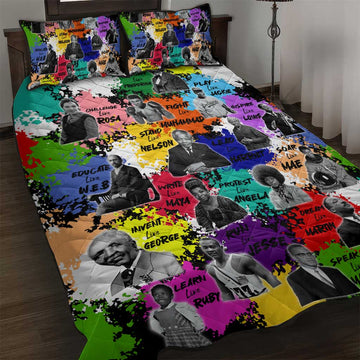 Black History Month African American Quilt Bed Set Paint Splashes DT02