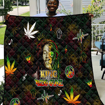 King Of Reggae Legend Bob Quilt Peace and Love DT02